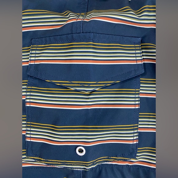 Goodthreads Men's Swim Shorts Navy/Striped - Size 42 NWOT SKU1062 - Picture 7 of 12